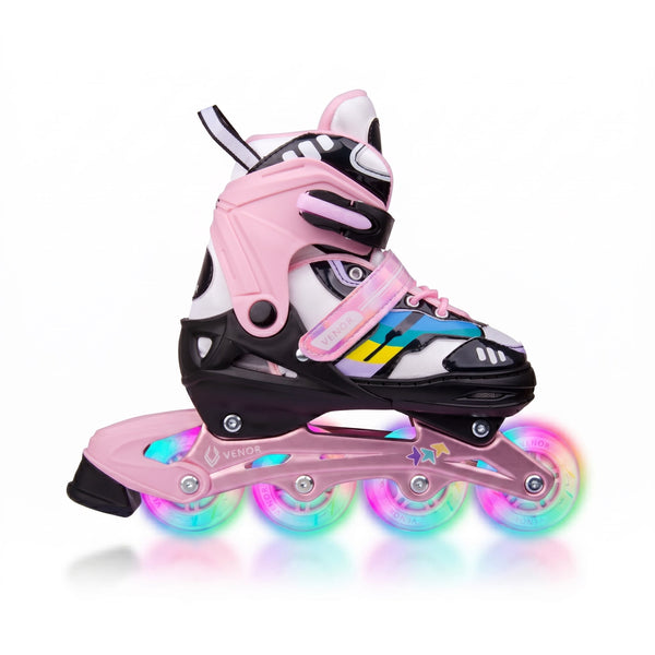 VENOR Ignite LED Inliners - Black/Pink-ScootWorld.dk