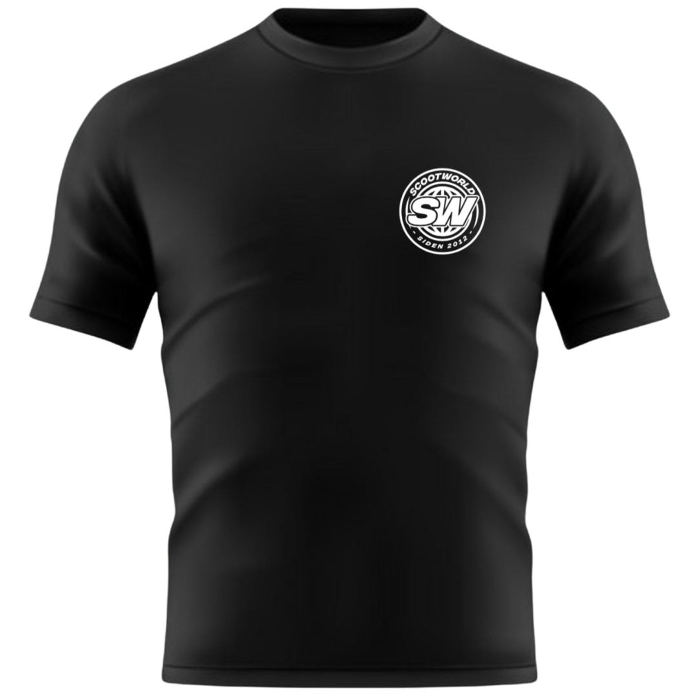 ScootWorld Small Chest Batch Logo Tshirt - Black-ScootWorld.dk