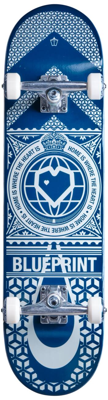 Blueprint Home Heart Komplet Skateboard - Blue/White