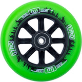 Longway Tyro Nylon Core Hjul Til Løbehjul - Green/Black Flame-ScootWorld.dk