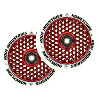 Root Honeycore Hvid 110mm Hjul Til Løbehjul 2-pak - Red-ScootWorld.dk