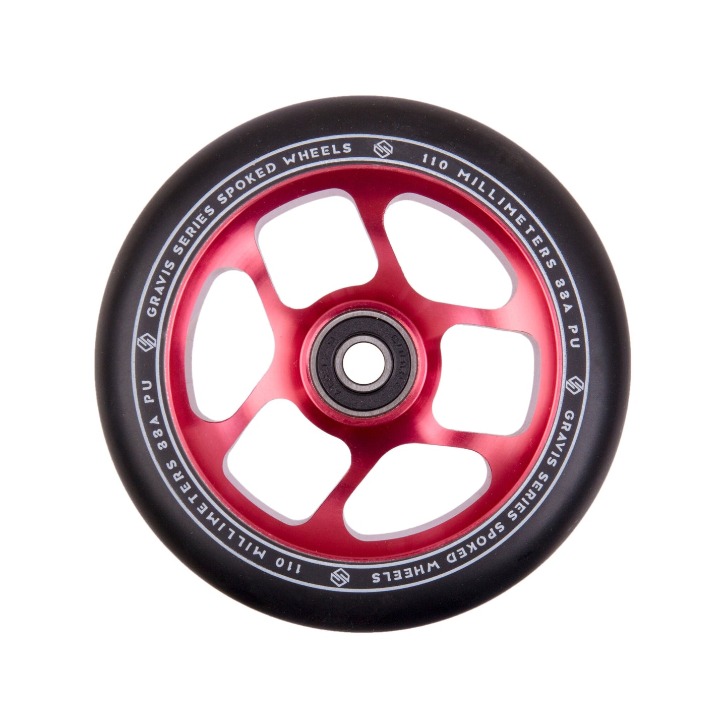 Striker Gravis Spoked 110mm Hjul til Løbehjul - Bordeaux Red-ScootWorld.dk