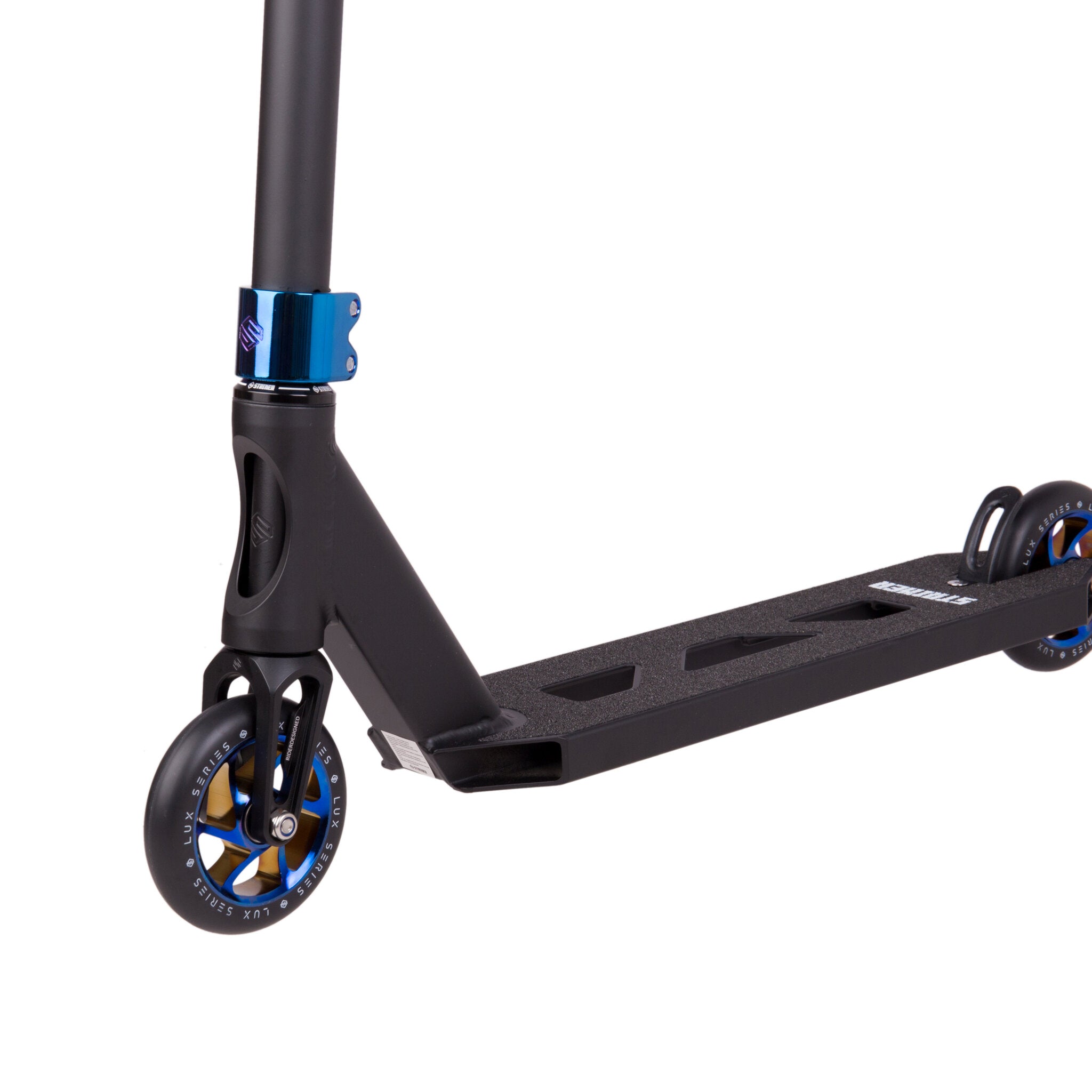 Striker Lux Trick Løbehjul - Black/Blue Chrome-ScootWorld.dk