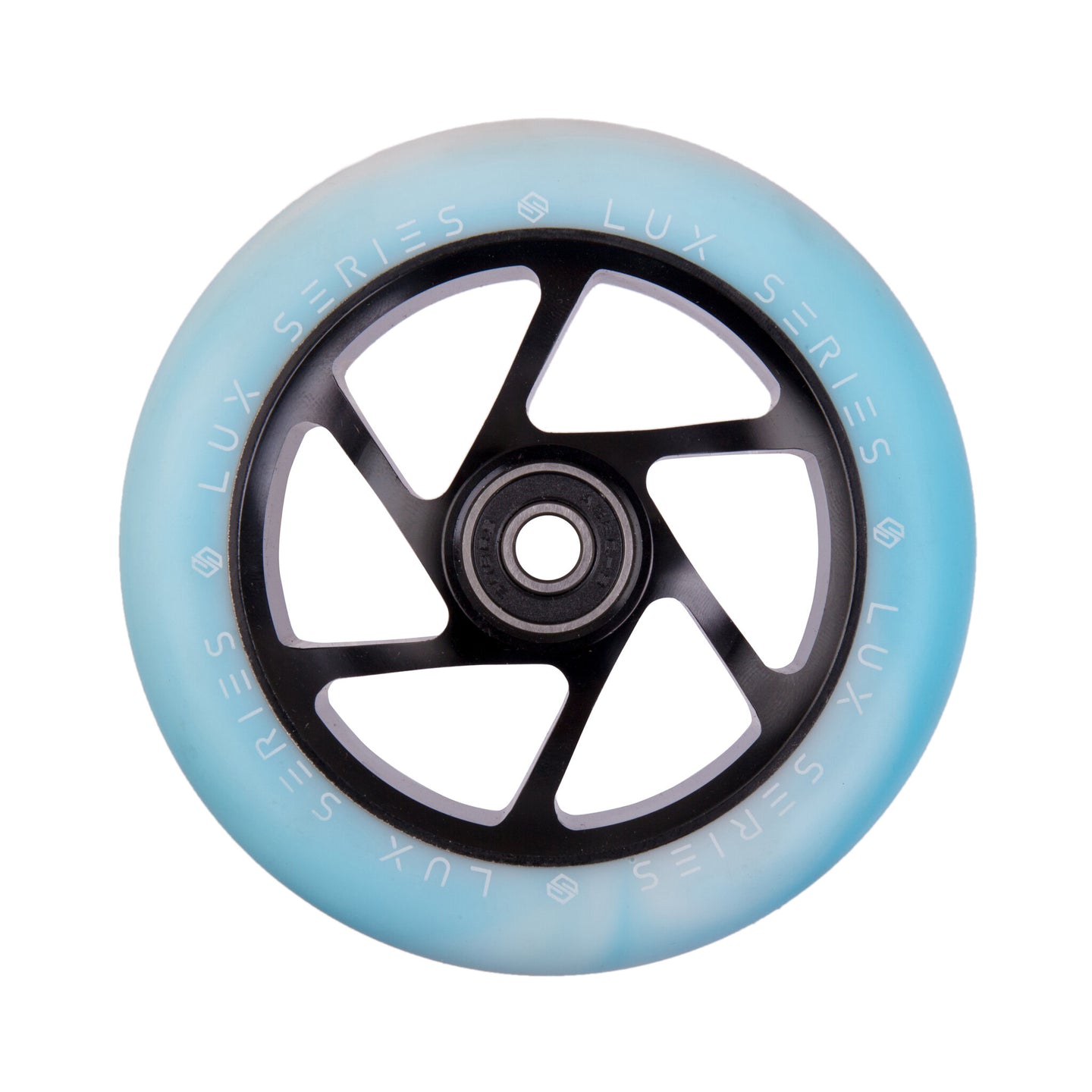 Striker Lux Spoked 110mm Hjul til Løbehjul - White/Teal-ScootWorld.dk