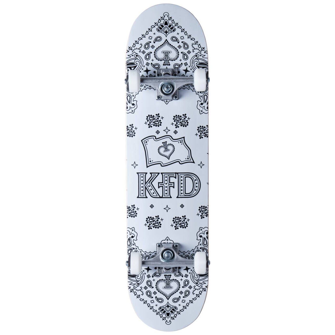 KFD Bandana Komplet Skateboard - White-ScootWorld.dk