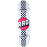 RAD Checker Stripe Complete Skateboard - White